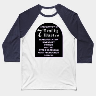 LEAN SIX SIGMA / TIMWOOD / 7 Wastes Baseball T-Shirt